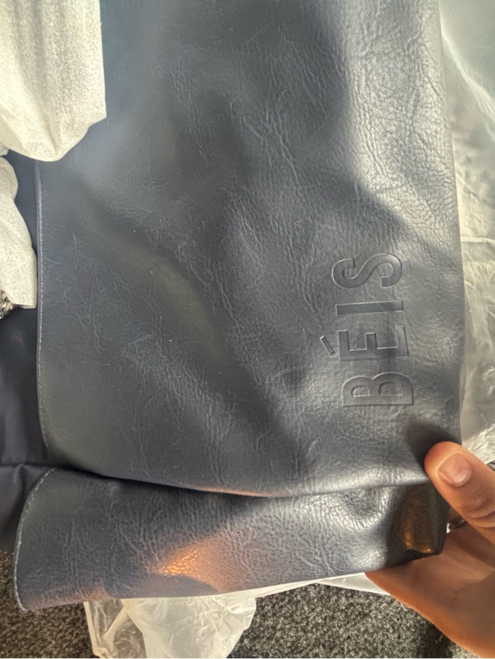BEIS Navy Blue Diaper Bag with Chain Strap Detail - Picture 2 of 7